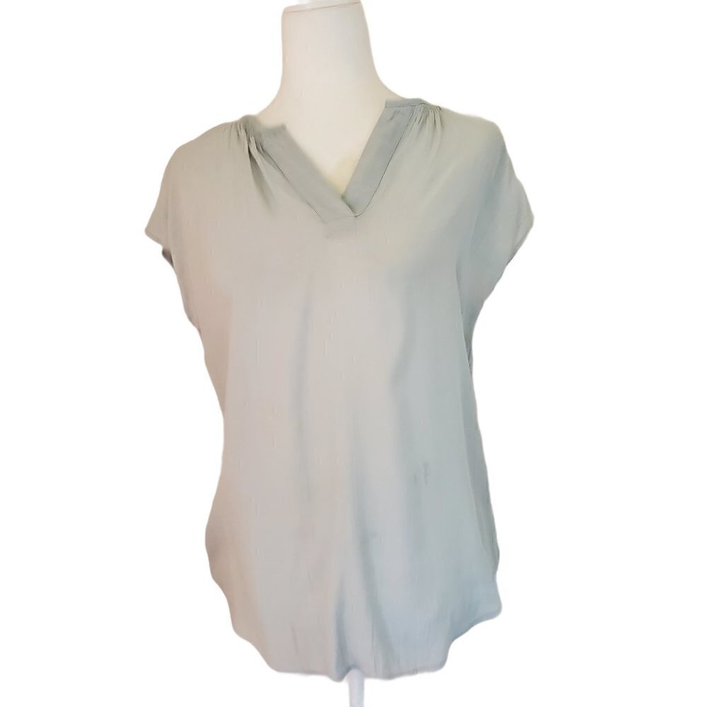 Maurices Sheer Pale Green V-neck Top